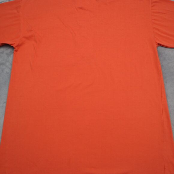 Bridge Gate Shirt Womens S Orange Short Sleeve Henley Button Pocket Knit T Shirt - Picture 14 of 15